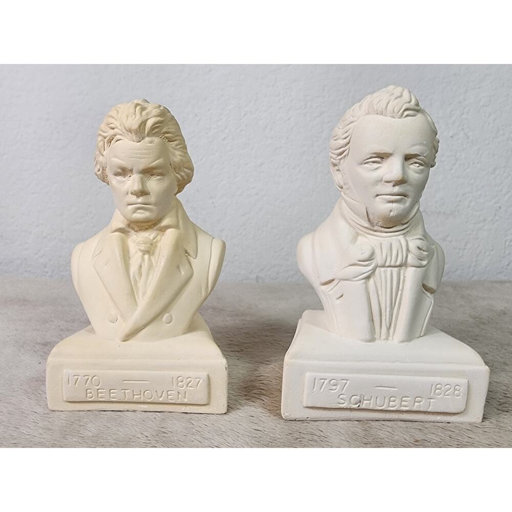 Beethoven Schubert Willis Music Composer 90's Statuette Figurine 5" Mini Bust